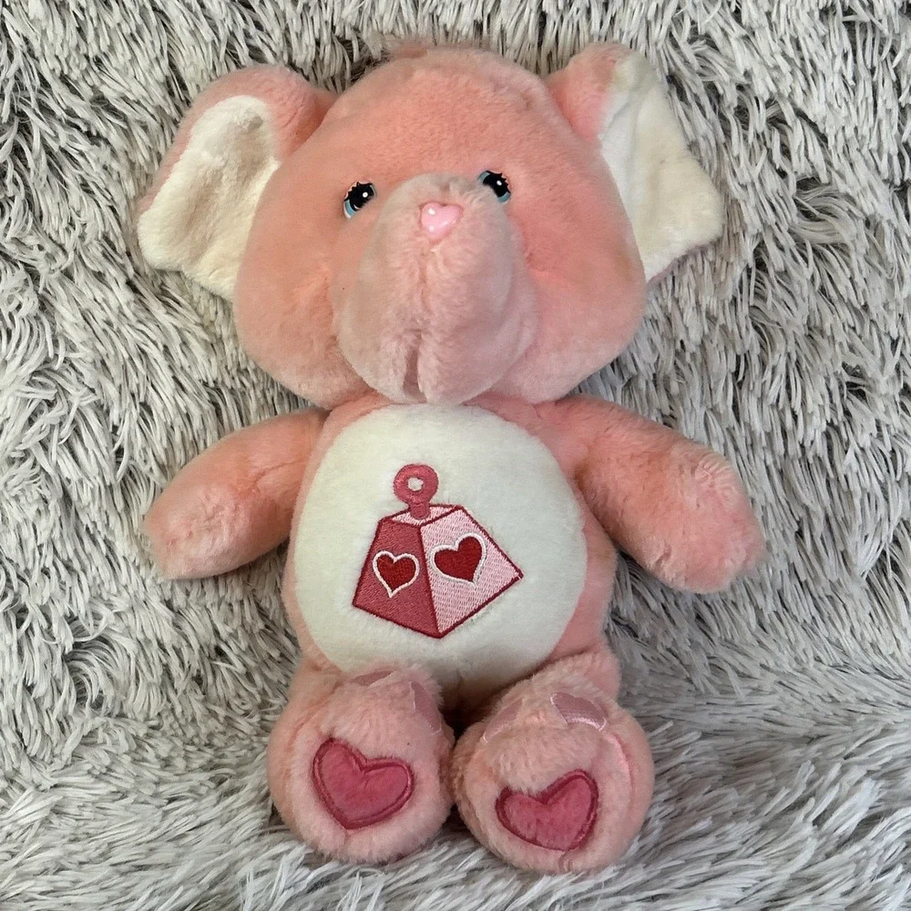Vintage 2004 Care Bears Cousins Elephant Lotsa Heart Plush 13